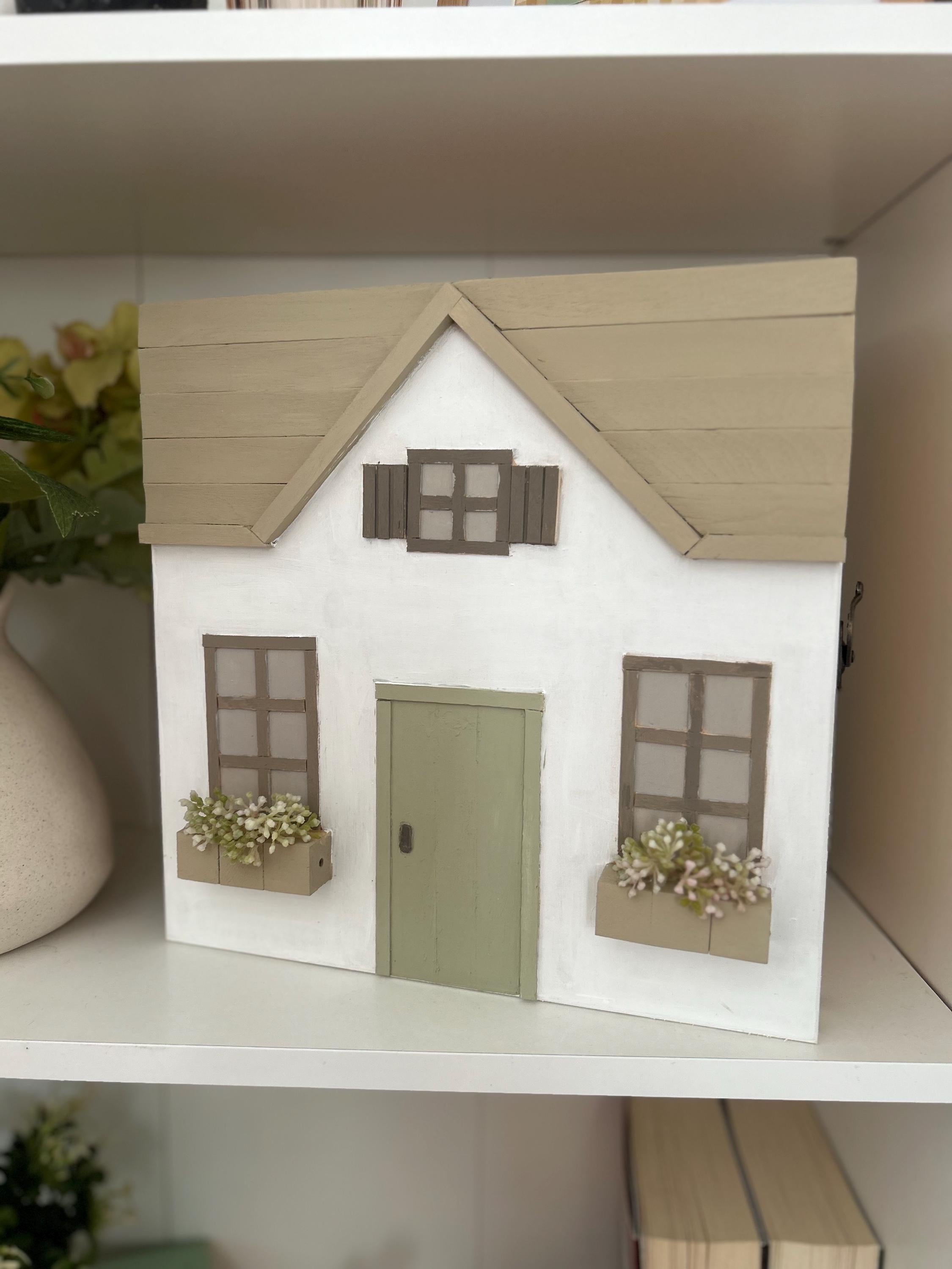 Cajita de madera decorativa | Caja de recuerdos 27x27 cm | Regalo bebé – decoración habitación infantil – estilo neutro natura