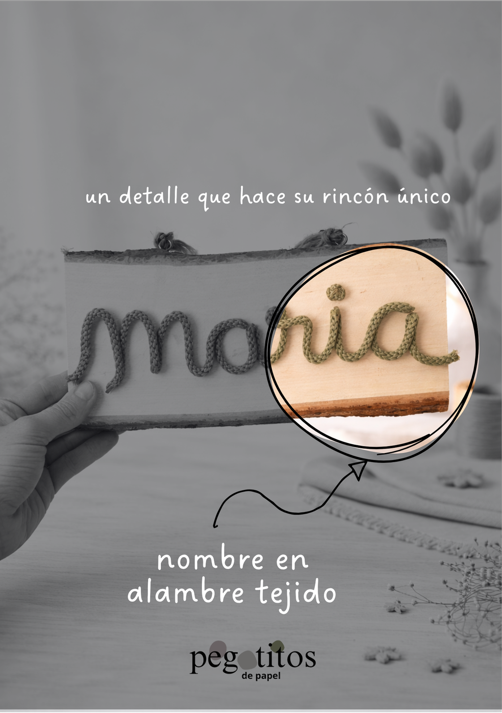 Nombre personalizado en madera para puerta infantil