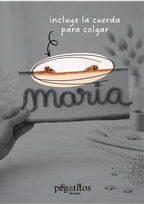 Nombre personalizado en madera para puerta infantil