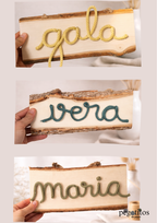 Nombre personalizado en madera para puerta infantil