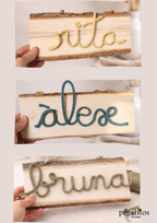Nombre personalizado en madera para puerta infantil