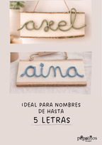 Nombre personalizado en madera para puerta infantil